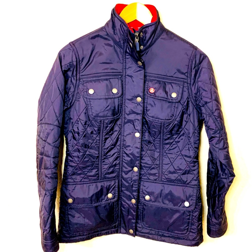 Women’s Barbour Quilted Jacket Navy & Red